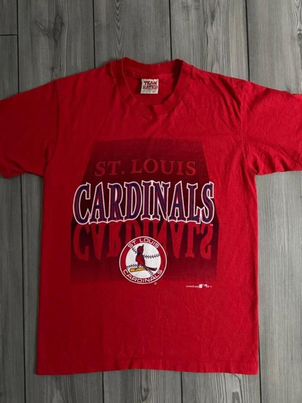 Vintage 90s Team Rated MLB St. Louis Cardinals Logo Tee